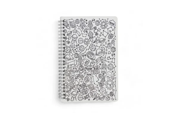 Space Black & White Designer Notebook