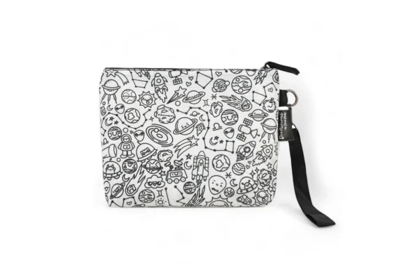 Space Black & White Designer Print Pouch Set