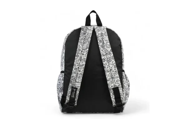 Space Black & White Designer Backpack