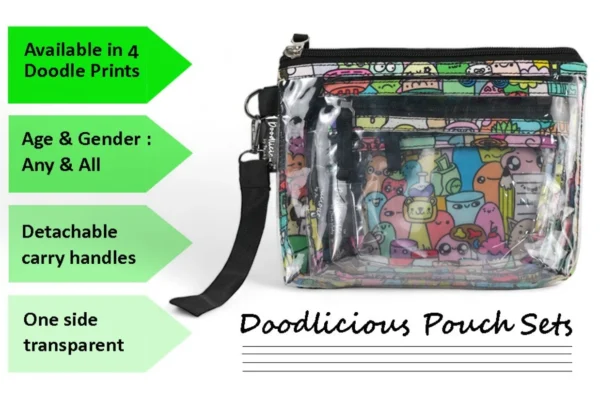 Classic Multicolor Designer Pouch Set