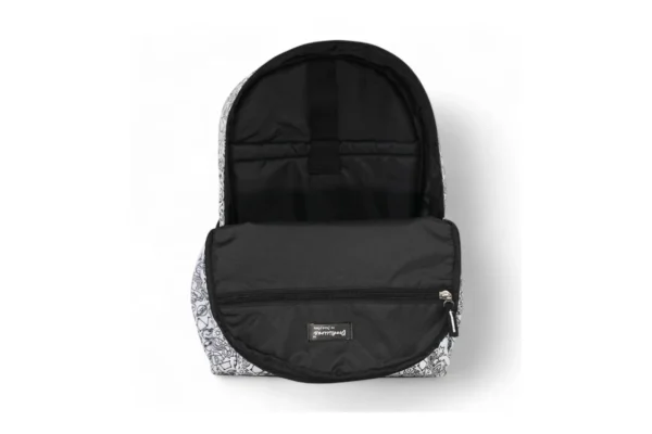 Space Black & White Designer Backpack