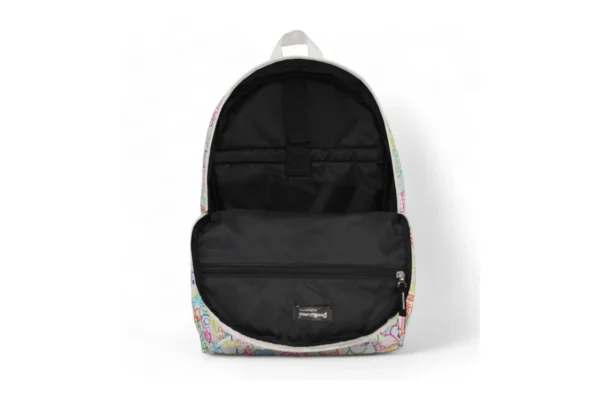 White Multicolor Designer Backpack