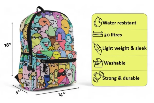 Classic Multicolor Designer Backpack