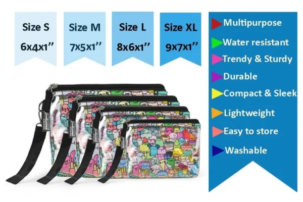 Classic Multicolor Designer Pouch Set