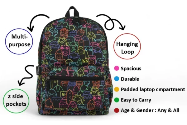 Black Designer Backpack