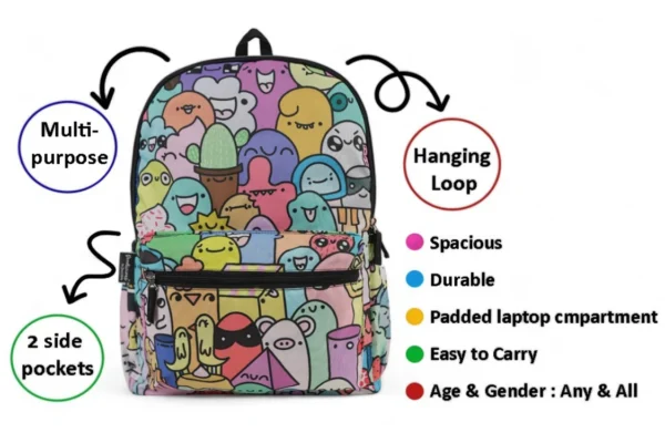 Classic Multicolor Designer Backpack