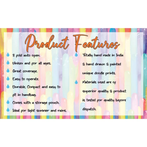 Heart Mandala Designer 3 Fold Umbrella