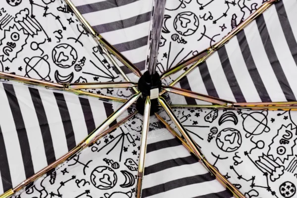 Space Black & White Designer Manual Umbrella