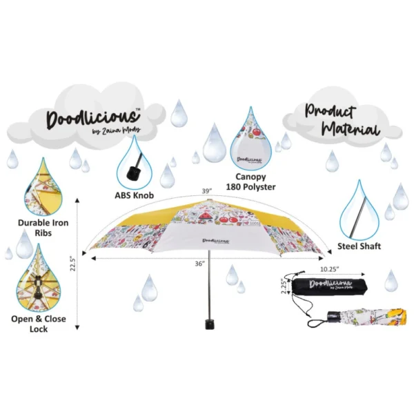Yellow Designer Manual Umbrella