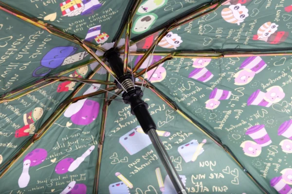 Couples Designer 3 Fold Umbrella