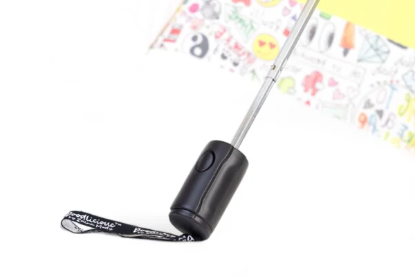 Yellow Doodle Designer 3 Fold Umbrella