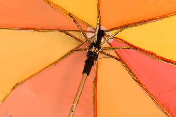 Orange Designer 3 Fold Umbrella