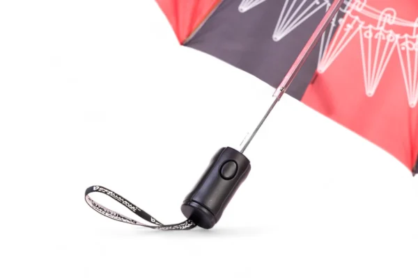 Red Black Designer 3 Fold Umbrella
