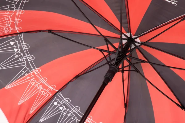 Red Black Designer Tall Umbrella