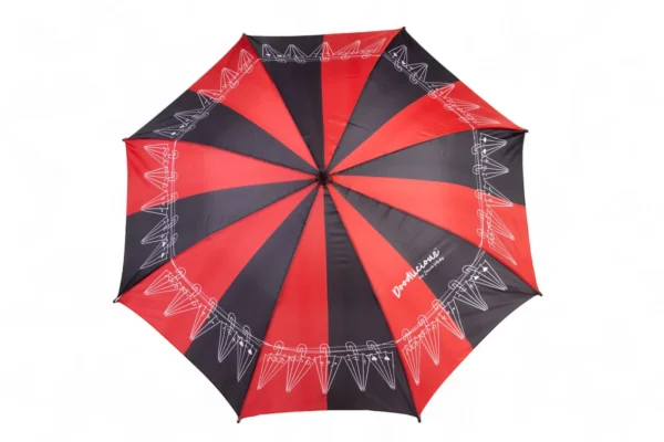Red Black Designer Tall Umbrella