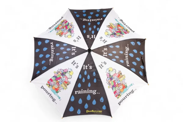 Raining & Pouring Designer 3 Fold Umbrella