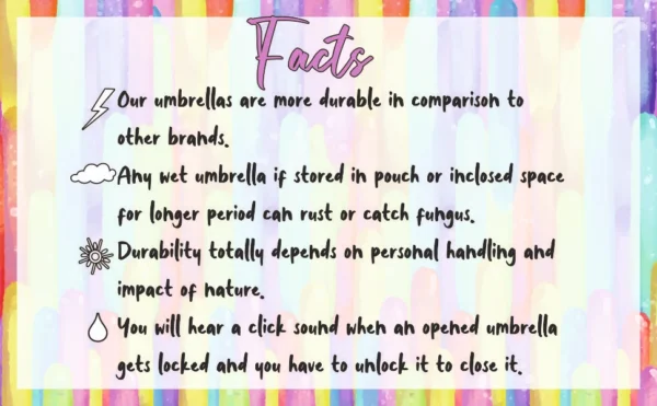 White Sun, Cloud, Rain & Thunder Designer Tall Umbrella